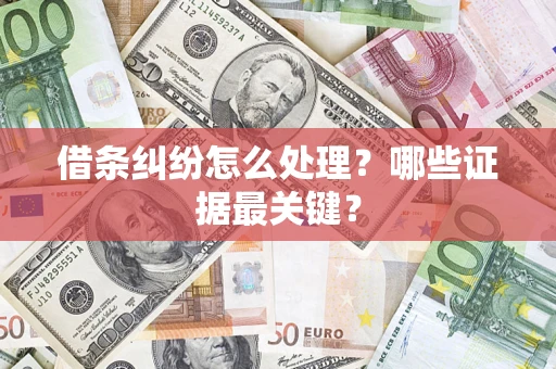 济南借条纠纷怎么处理？哪些证据最关键？