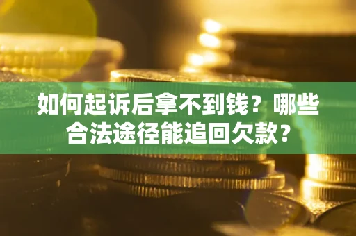 济南如何起诉后拿不到钱？哪些合法途径能追回欠款？