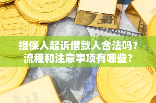 济南担保人起诉借款人合法吗？流程和注意事项有哪些？