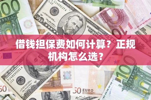 济南借钱担保费如何计算？正规机构怎么选？