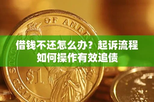 济南借钱不还怎么办？起诉流程如何操作有效追债