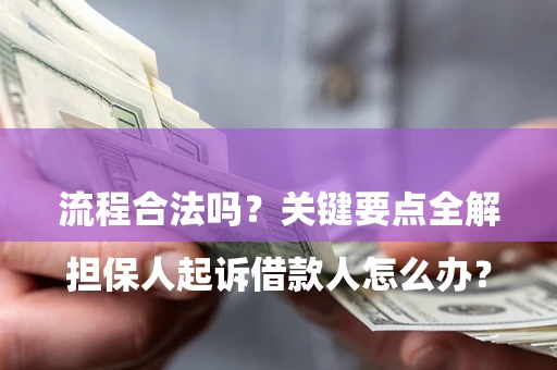 济南

担保人起诉借款人怎么办？流程合法吗？关键要点全解析